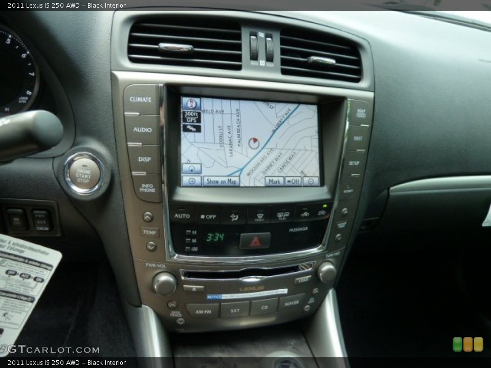 Black Interior Navigation for the 2011 Lexus IS 250 AWD #52143421