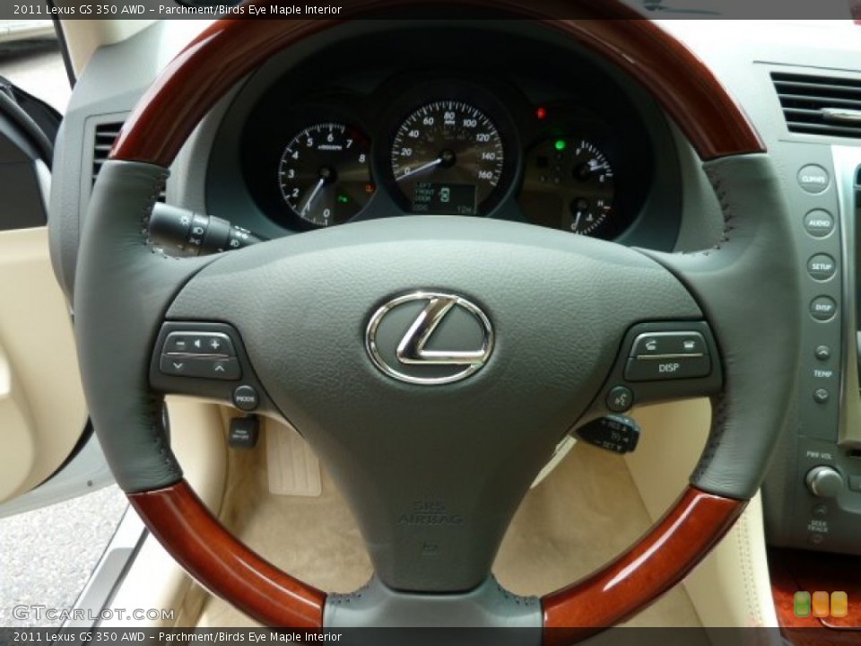 Parchment/Birds Eye Maple Interior Steering Wheel for the 2011 Lexus GS 350 AWD #52143682