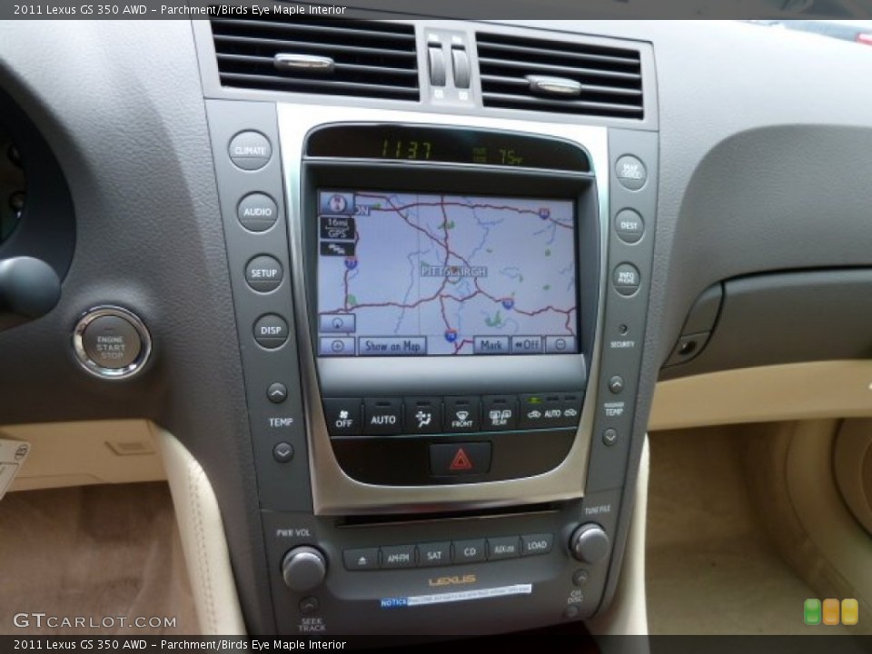 Parchment/Birds Eye Maple Interior Navigation for the 2011 Lexus GS 350 AWD #52143709
