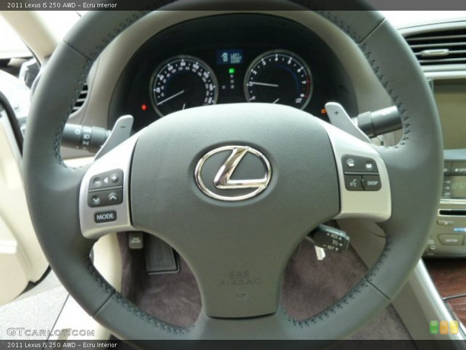 Ecru Interior Steering Wheel for the 2011 Lexus IS 250 AWD #52144834