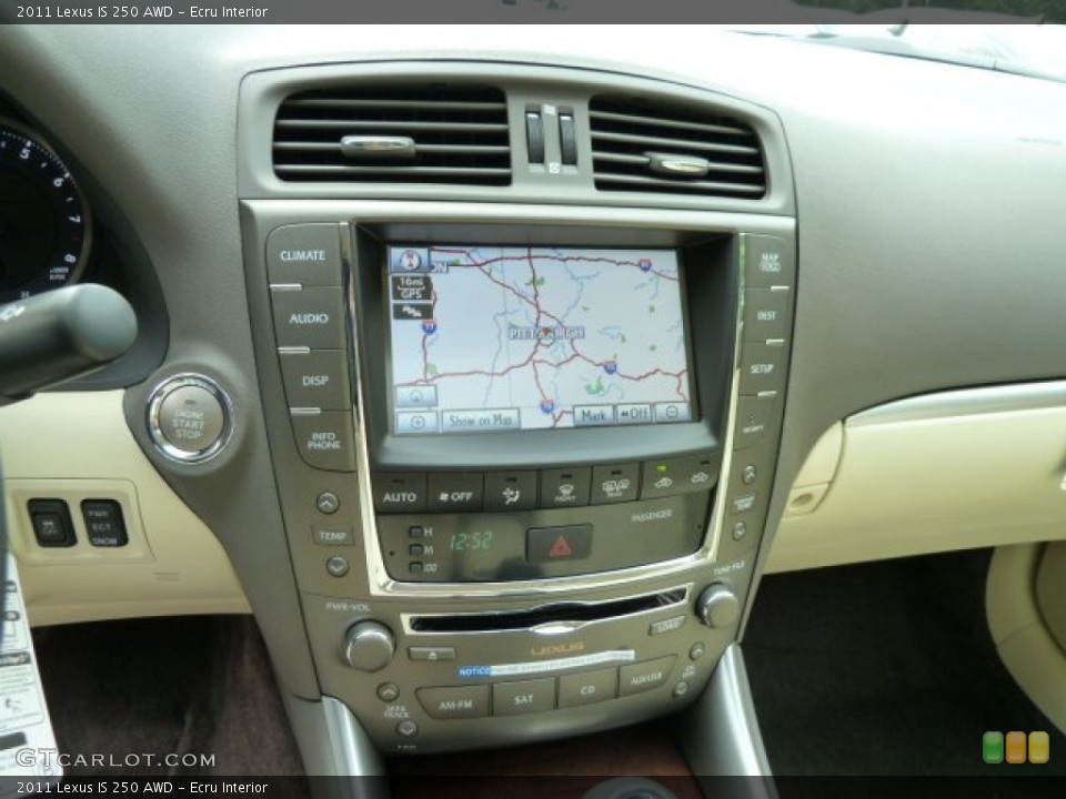 Ecru Interior Navigation for the 2011 Lexus IS 250 AWD #52144858