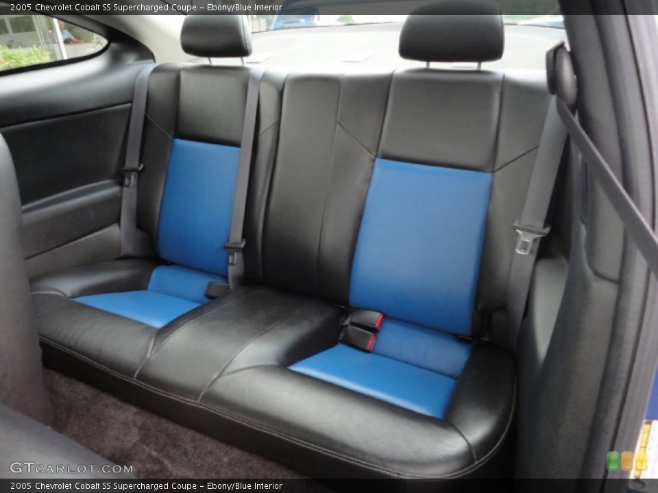 Ebony/Blue Interior Photo for the 2005 Chevrolet Cobalt SS Supercharged Coupe #52146266