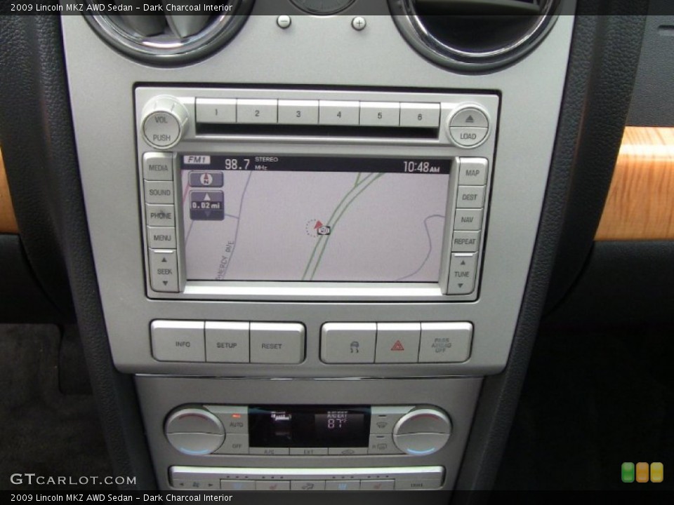 Dark Charcoal Interior Navigation for the 2009 Lincoln MKZ AWD Sedan #52147549