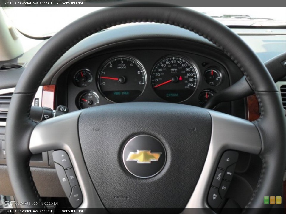 Ebony Interior Steering Wheel for the 2011 Chevrolet Avalanche LT #52148344