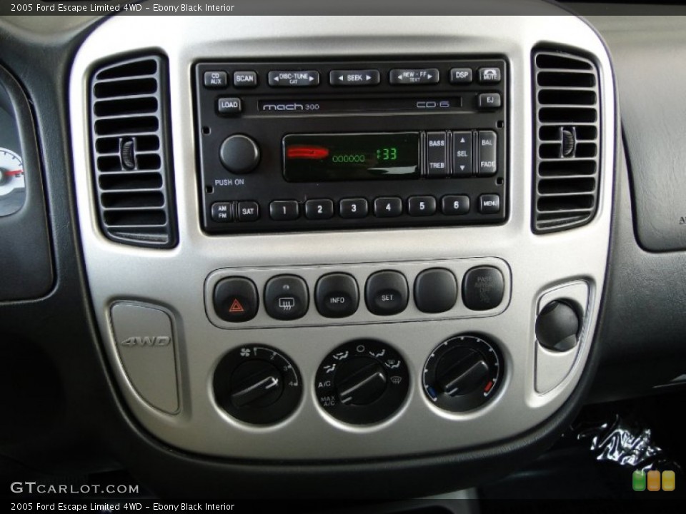 Ebony Black Interior Controls for the 2005 Ford Escape Limited 4WD #52148977