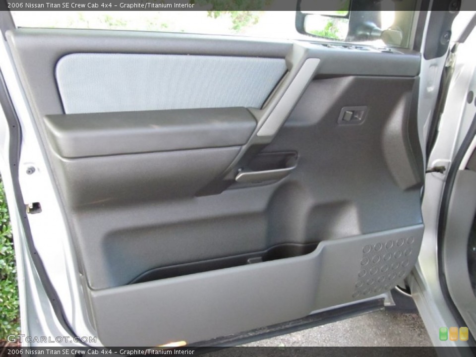 Graphite/Titanium Interior Door Panel for the 2006 Nissan Titan SE Crew Cab 4x4 #52150947