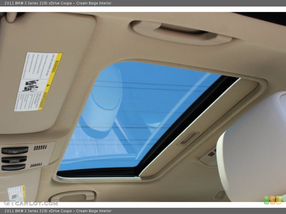 Cream Beige Interior Sunroof for the 2011 BMW 3 Series 328i xDrive Coupe #52151778