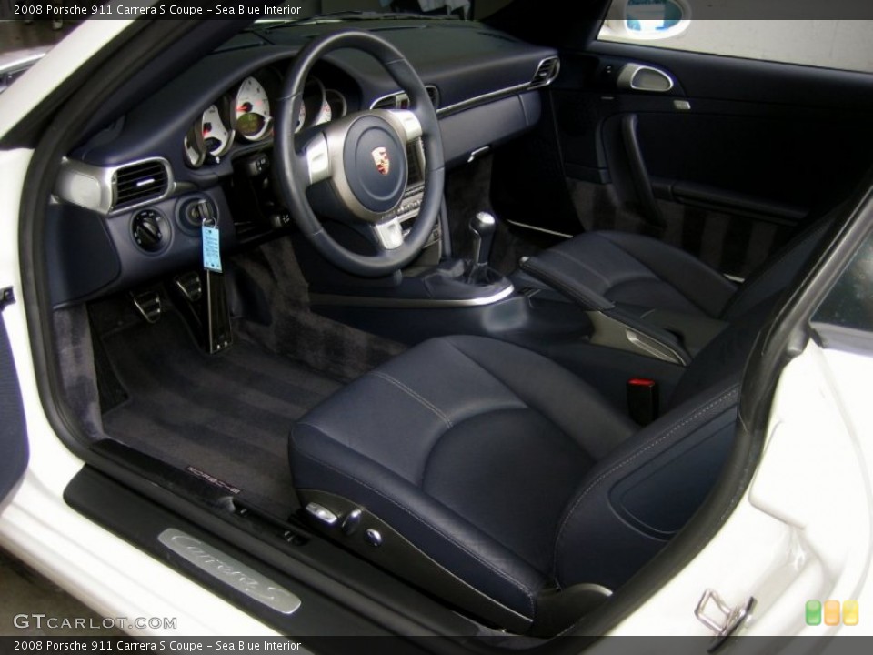 Sea Blue Interior Photo for the 2008 Porsche 911 Carrera S Coupe #52152579