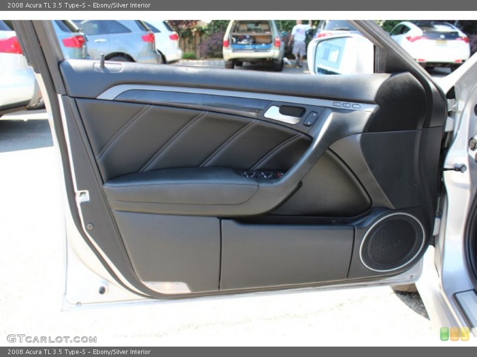 Ebony/Silver Interior Door Panel for the 2008 Acura TL 3.5 Type-S #52154139