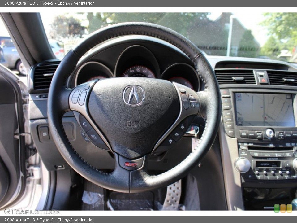 Ebony/Silver Interior Steering Wheel for the 2008 Acura TL 3.5 Type-S #52154232
