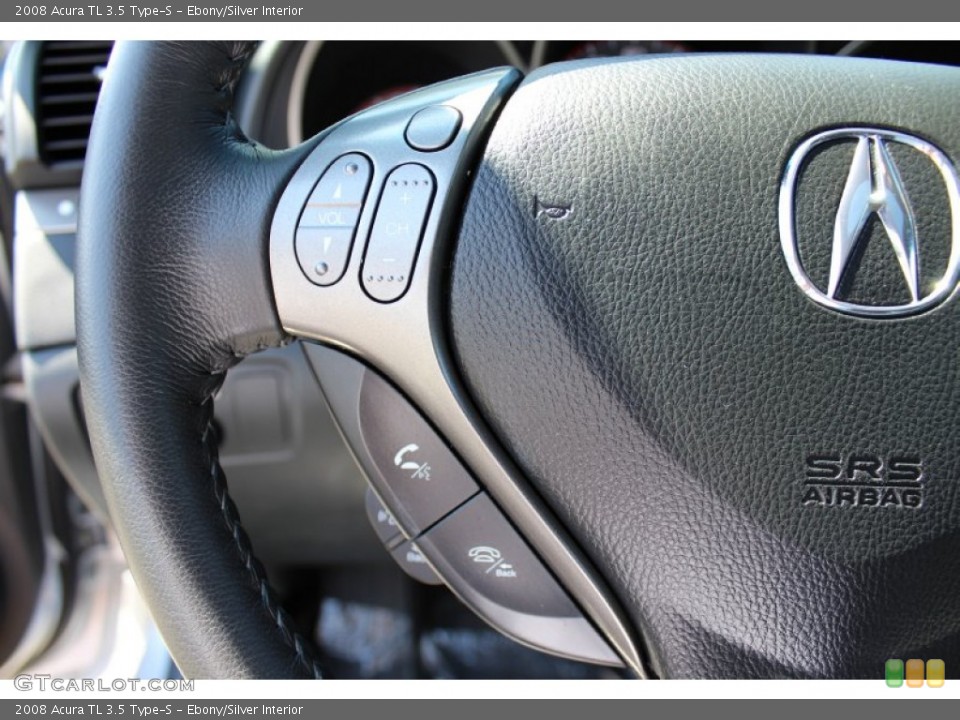 Ebony/Silver Interior Controls for the 2008 Acura TL 3.5 Type-S #52154250
