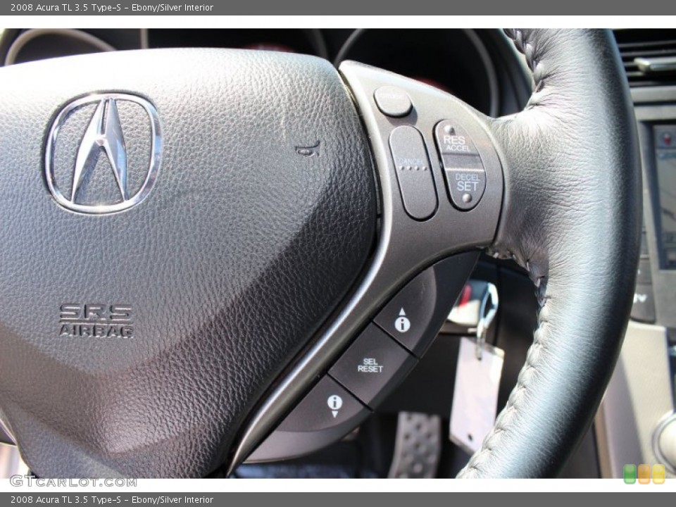 Ebony/Silver Interior Controls for the 2008 Acura TL 3.5 Type-S #52154262