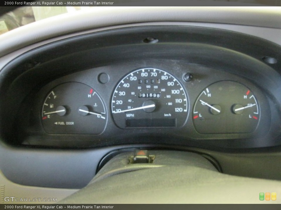 Medium Prairie Tan Interior Gauges for the 2000 Ford Ranger XL Regular Cab #52154358