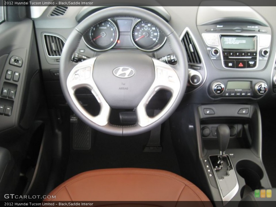 Black/Saddle Interior Dashboard for the 2012 Hyundai Tucson Limited #52156920