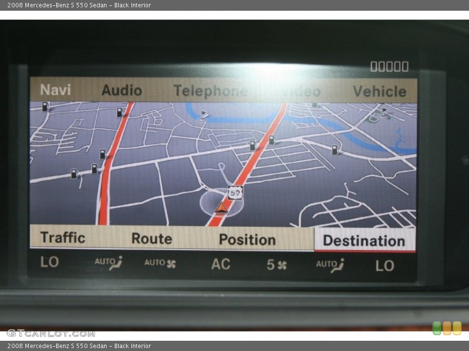 Black Interior Navigation for the 2008 Mercedes-Benz S 550 Sedan #52157127