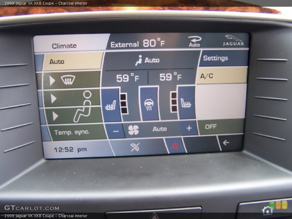 Charcoal Interior Controls for the 2009 Jaguar XK XK8 Coupe #52157877