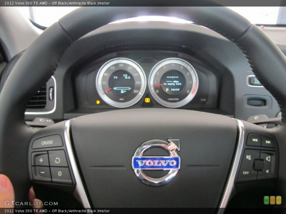 Off Black/Anthracite Black Interior Steering Wheel for the 2012 Volvo S60 T6 AWD #52160899