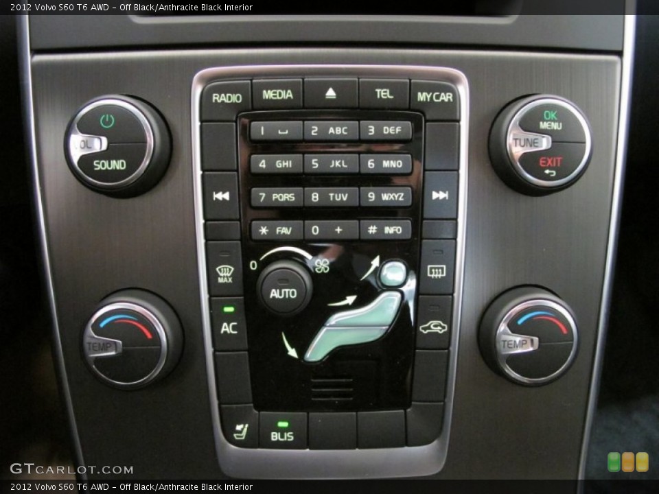 Off Black/Anthracite Black Interior Controls for the 2012 Volvo S60 T6 AWD #52160938