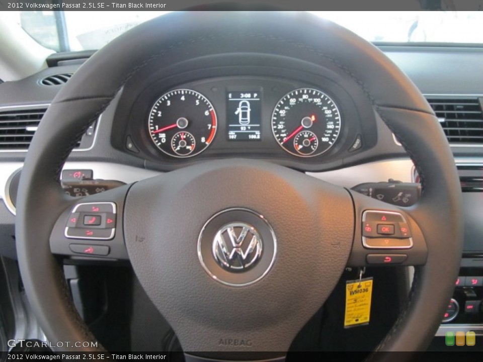 Titan Black Interior Steering Wheel for the 2012 Volkswagen Passat 2.5L SE #52165462