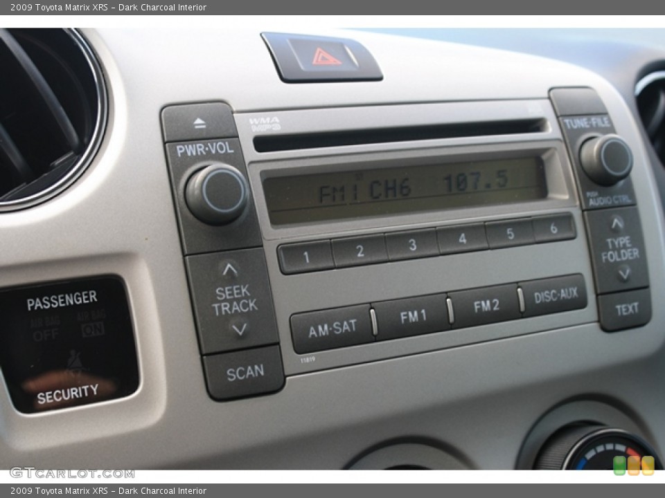 Dark Charcoal Interior Controls for the 2009 Toyota Matrix XRS #52169344