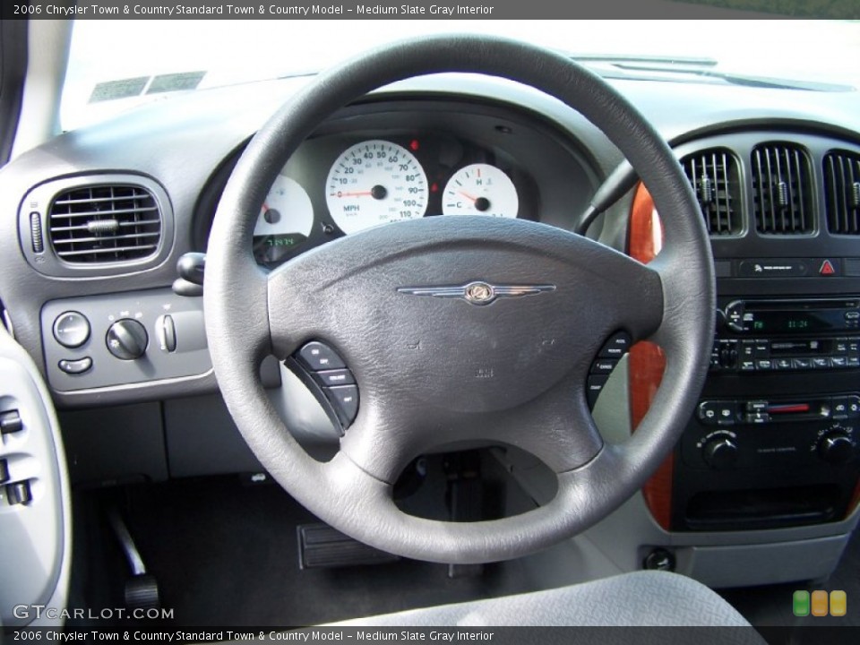 Medium Slate Gray Interior Steering Wheel for the 2006 Chrysler Town & Country  #52172309