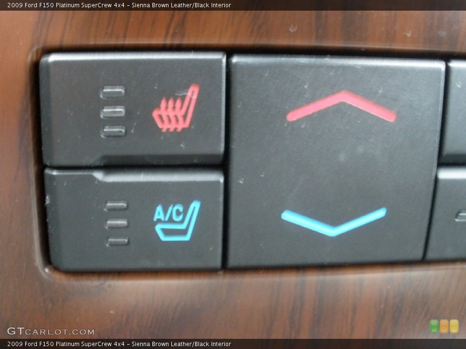 Sienna Brown Leather/Black Interior Controls for the 2009 Ford F150 Platinum SuperCrew 4x4 #52174375
