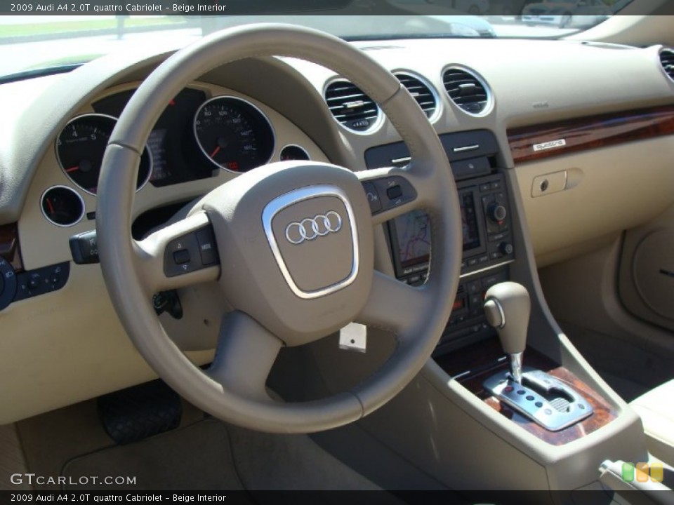 Beige Interior Steering Wheel for the 2009 Audi A4 2.0T quattro Cabriolet #52175320