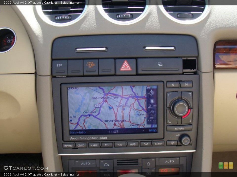 Beige Interior Navigation for the 2009 Audi A4 2.0T quattro Cabriolet #52175332