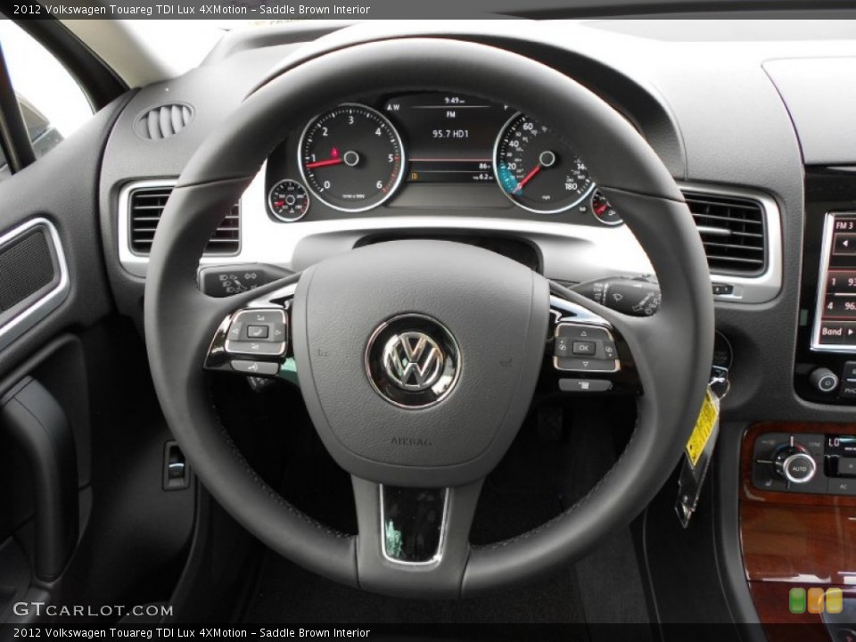 Saddle Brown Interior Steering Wheel for the 2012 Volkswagen Touareg TDI Lux 4XMotion #52175338