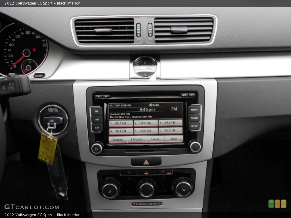 Black Interior Controls for the 2012 Volkswagen CC Sport #52176754