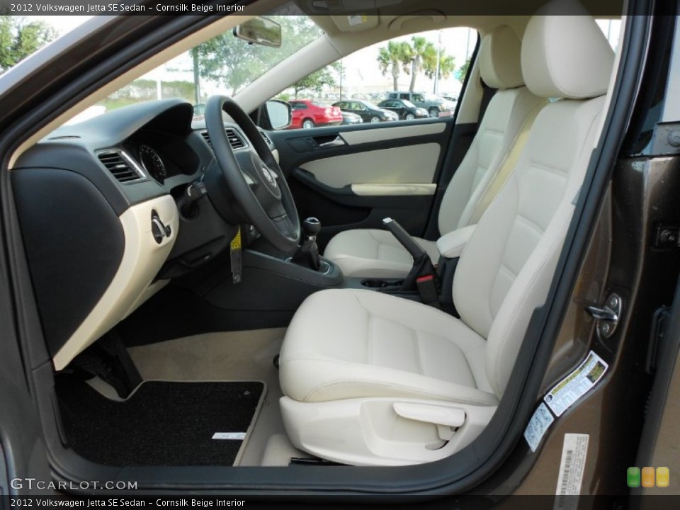 Cornsilk Beige Interior Photo for the 2012 Volkswagen Jetta SE Sedan #52177090