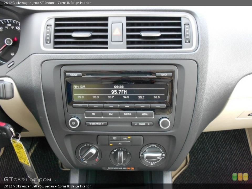 Cornsilk Beige Interior Controls for the 2012 Volkswagen Jetta SE Sedan #52177204
