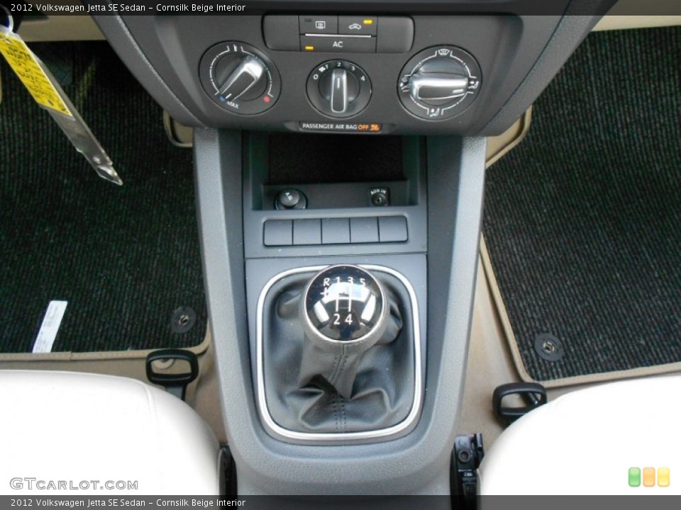 Cornsilk Beige Interior Transmission for the 2012 Volkswagen Jetta SE Sedan #52177219