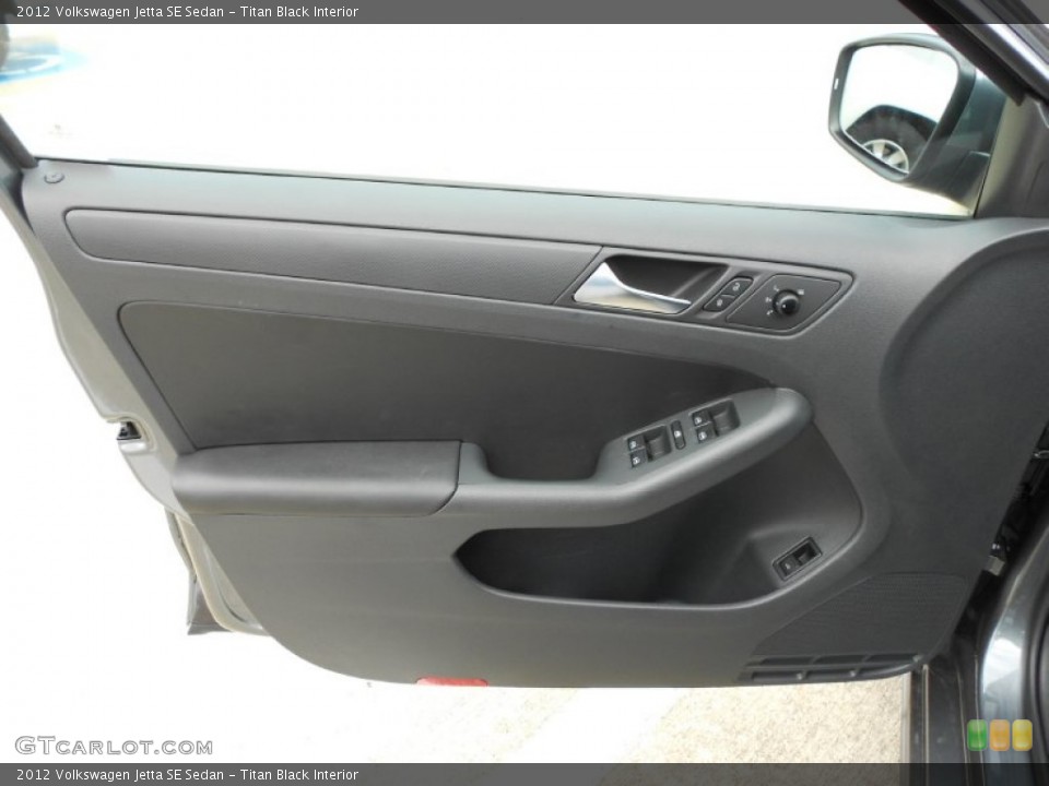Titan Black Interior Door Panel for the 2012 Volkswagen Jetta SE Sedan #52178056