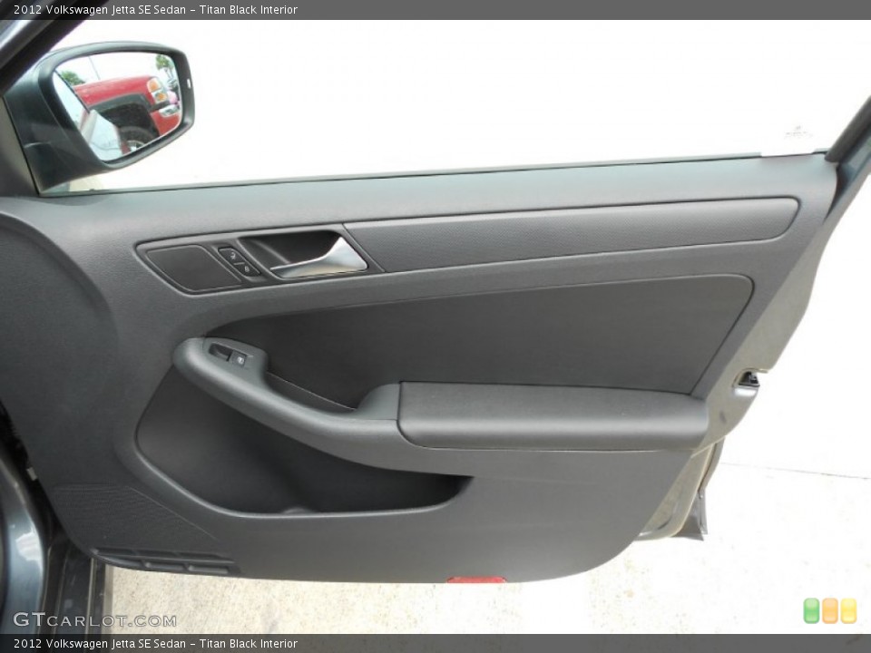 Titan Black Interior Door Panel for the 2012 Volkswagen Jetta SE Sedan #52178101
