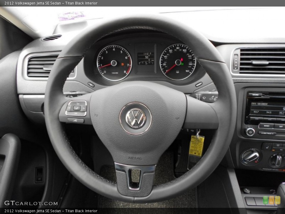 Titan Black Interior Steering Wheel for the 2012 Volkswagen Jetta SE Sedan #52178164