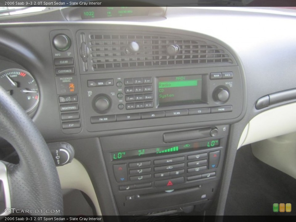 Slate Gray Interior Controls for the 2006 Saab 9-3 2.0T Sport Sedan #52179874