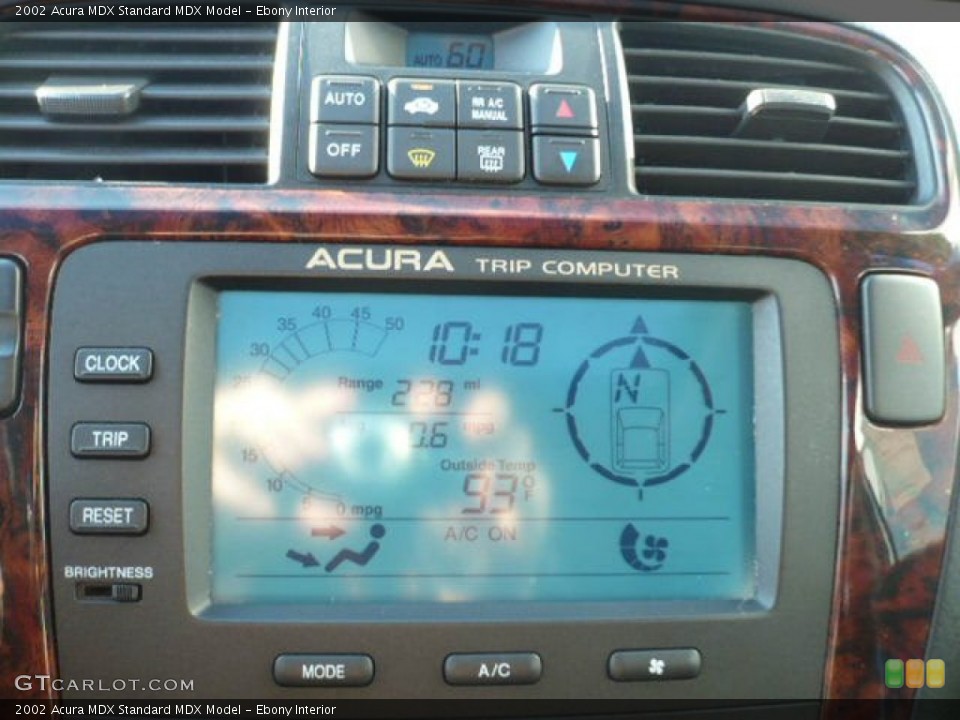 Ebony Interior Controls for the 2002 Acura MDX  #52179994