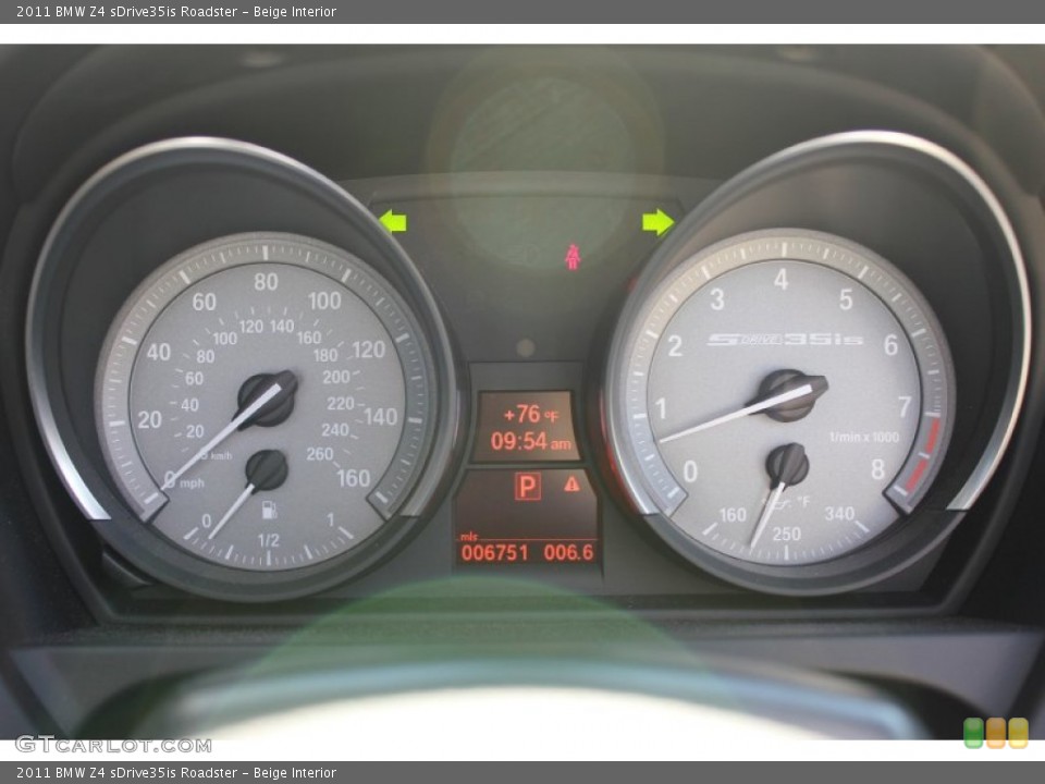 Beige Interior Gauges for the 2011 BMW Z4 sDrive35is Roadster #52182934