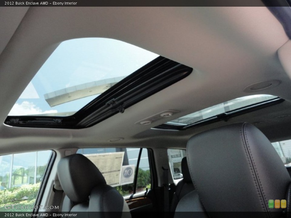 Ebony Interior Sunroof for the 2012 Buick Enclave AWD #52185892