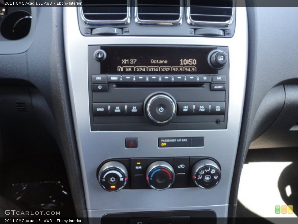 Ebony Interior Controls for the 2011 GMC Acadia SL AWD #52186945