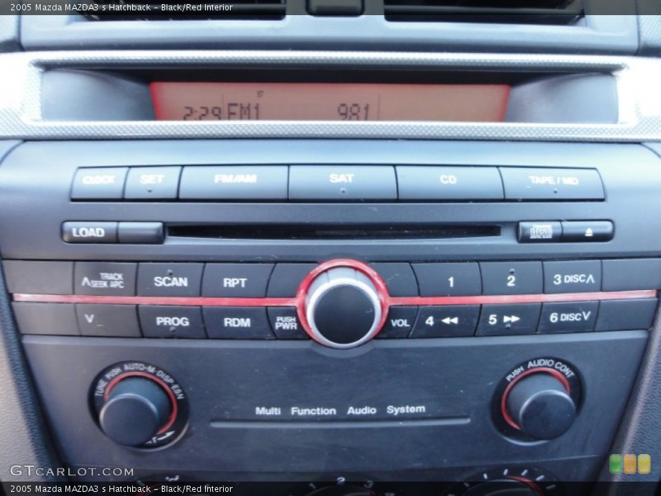 Black/Red Interior Controls for the 2005 Mazda MAZDA3 s Hatchback #52187293