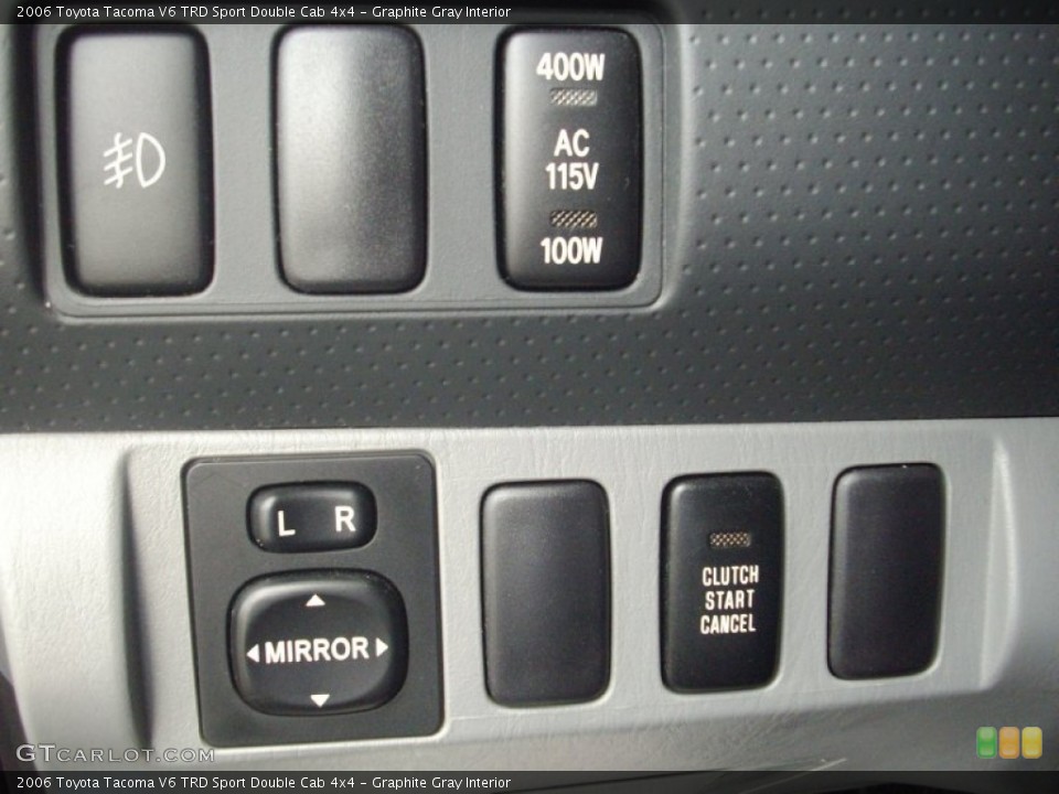 Graphite Gray Interior Controls for the 2006 Toyota Tacoma V6 TRD Sport Double Cab 4x4 #52189591