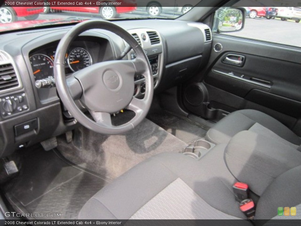 Ebony Interior Prime Interior for the 2008 Chevrolet Colorado LT Extended Cab 4x4 #52190467