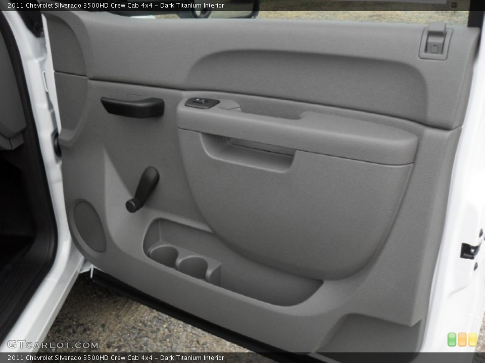 Dark Titanium Interior Door Panel for the 2011 Chevrolet Silverado 3500HD Crew Cab 4x4 #52197412