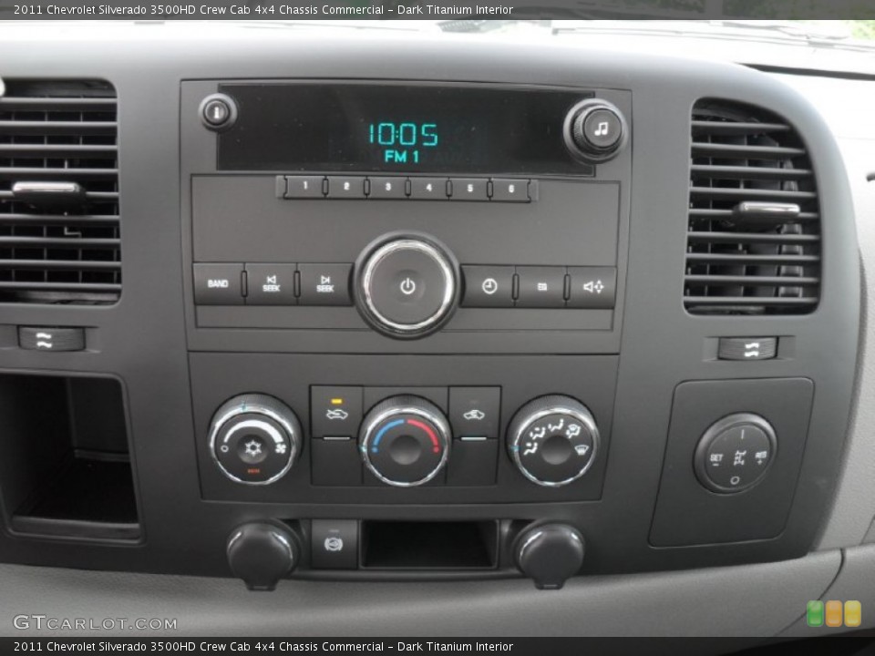 Dark Titanium Interior Controls for the 2011 Chevrolet Silverado 3500HD Crew Cab 4x4 Chassis Commercial #52197832