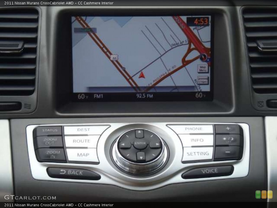 CC Cashmere Interior Navigation for the 2011 Nissan Murano CrossCabriolet AWD #52202857