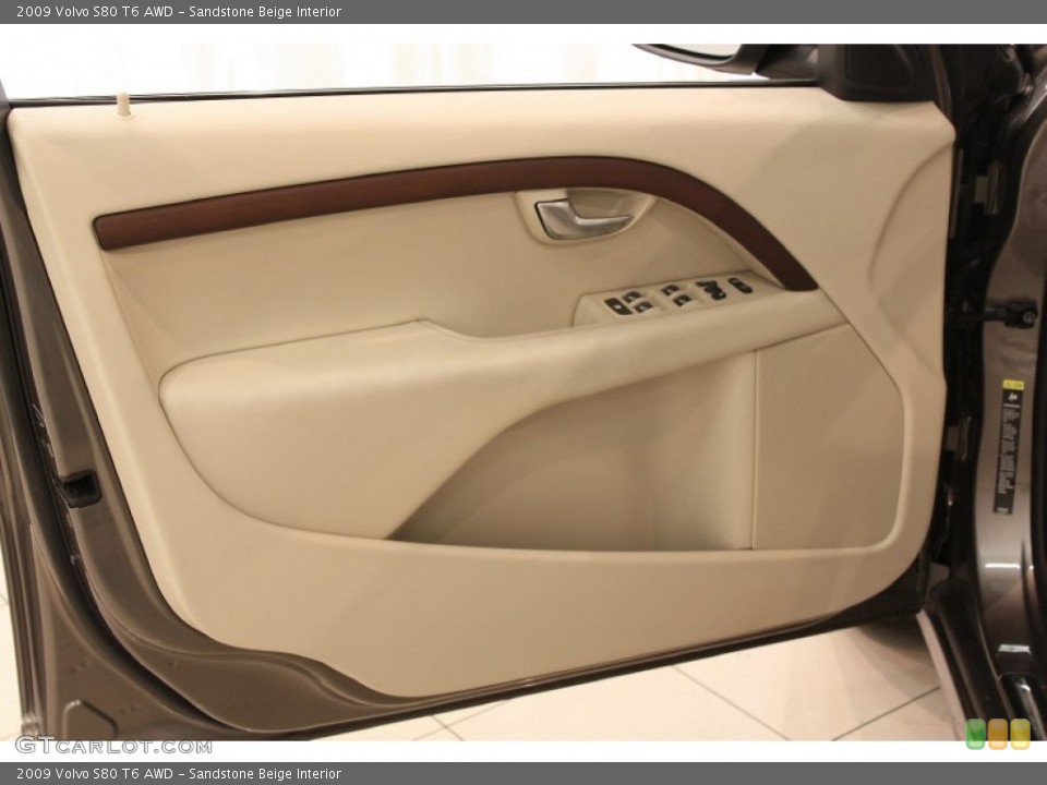 Sandstone Beige Interior Door Panel for the 2009 Volvo S80 T6 AWD #52205308