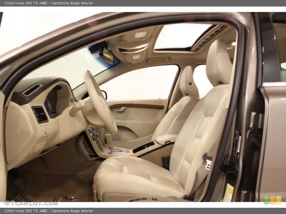 Sandstone Beige Interior Photo for the 2009 Volvo S80 T6 AWD #52205359