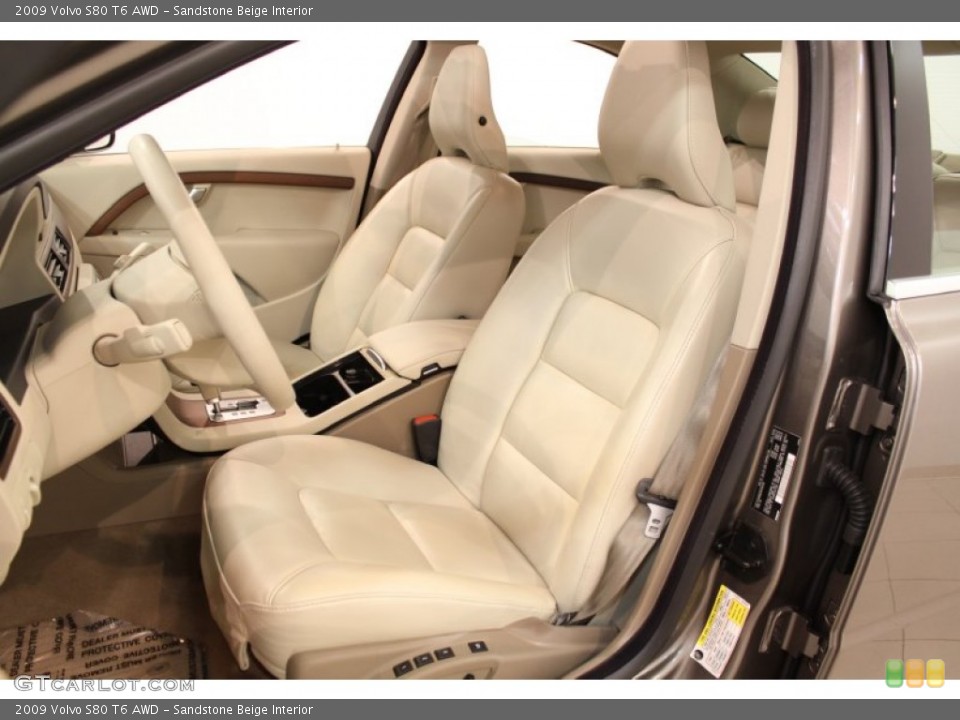 Sandstone Beige Interior Photo for the 2009 Volvo S80 T6 AWD #52205377